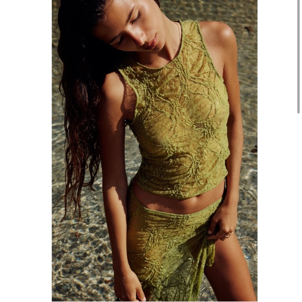 Green Lace Skirt Set (RARE)